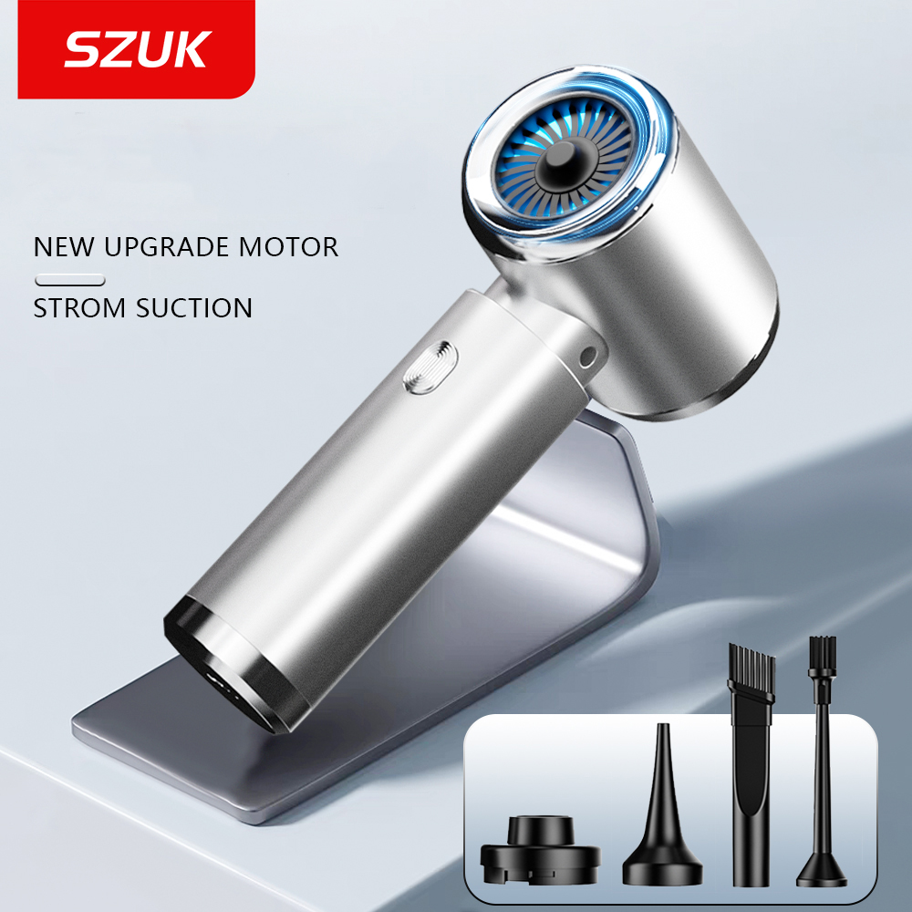 SZUK ミニ車の掃除機 165000Pa 強力な掃除機強力な吸引ハンドヘルドポータブルワイヤレス掃除機車用