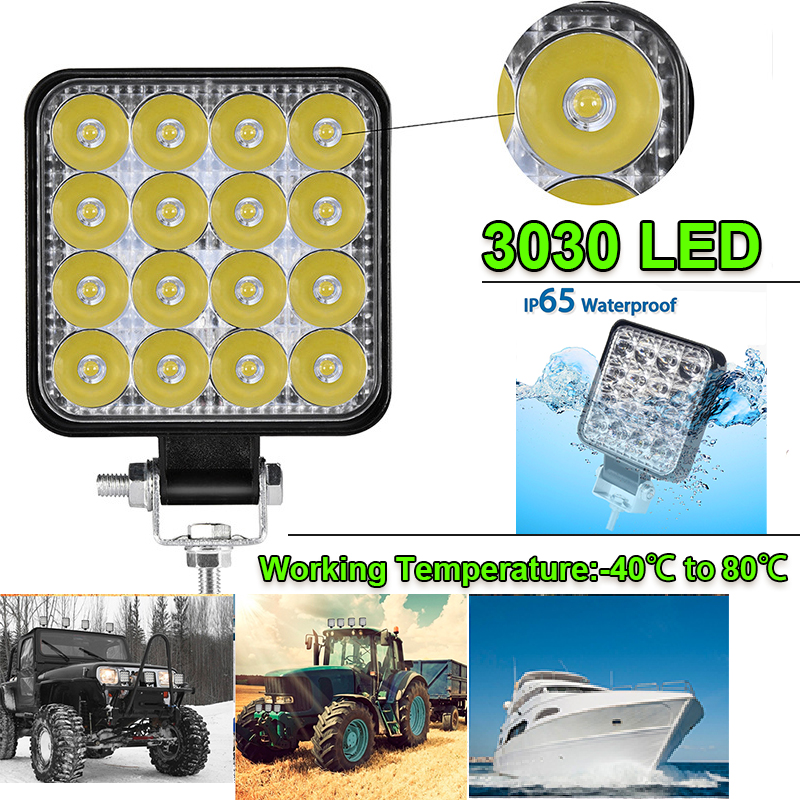 車のヘッドライト、夜間運転灯、フォグランプ、12v/9-30v LED 作業灯、角型スポットライト/投光器、屋外照明