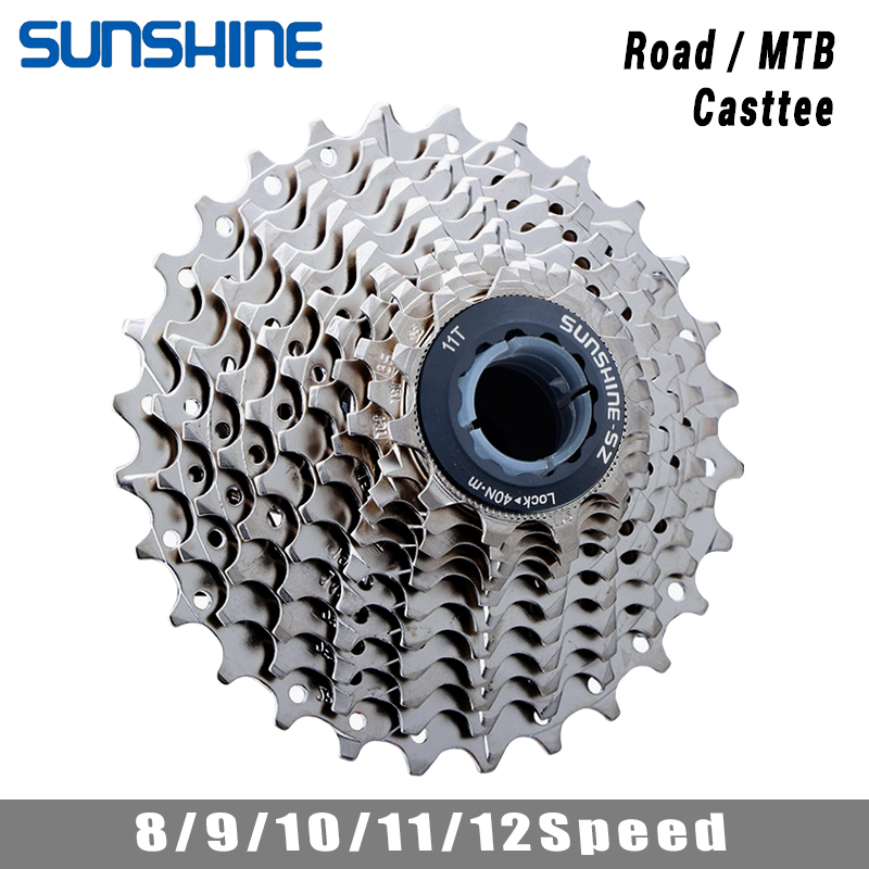 サンシャインロードバイクカセット 8/9/10/11/12 速度 23/25/28/32/34/36T k7 カセット 8V 9V 10V 11V 12V シマノ HG