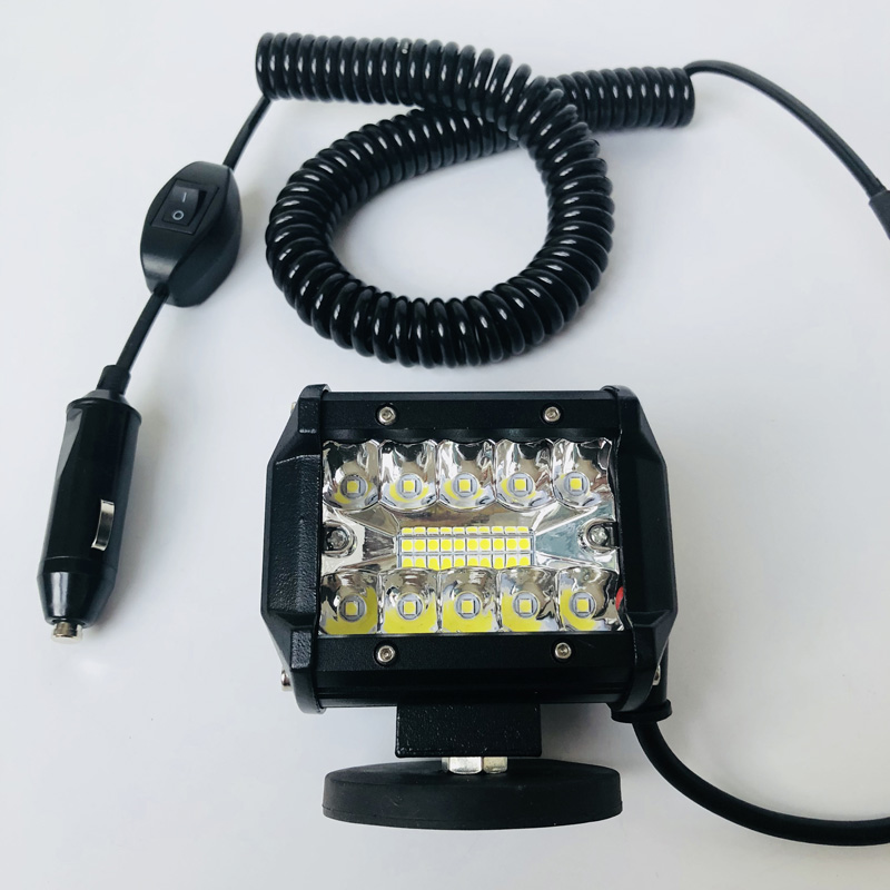 12v24v LED ワークライトバーマグネット付きポータブル LED ツールライト 3 メートルワイヤーシガーライターポートオフロードドライビングライト 4 × 4 スポットライト