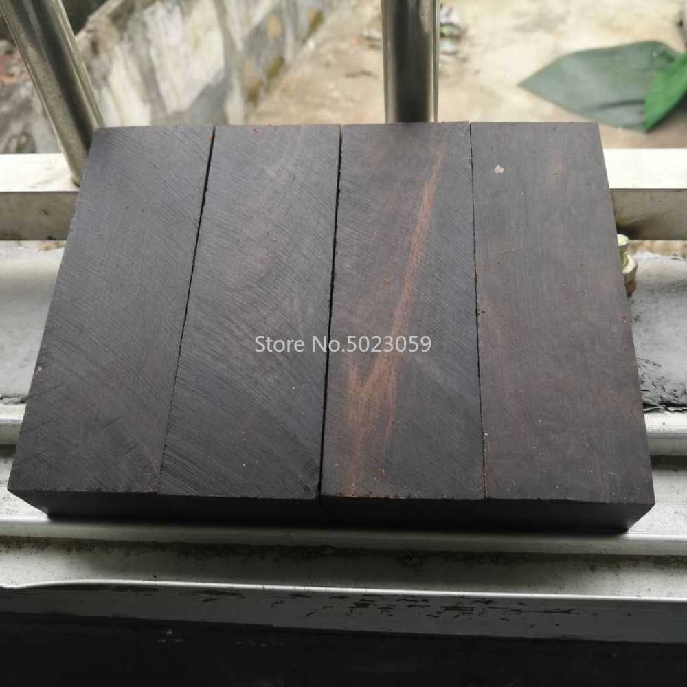 2 個 DIY ホーム手芸材料東アフリカ黒檀黒サンダ木材 DIY ナイフハンドル材料