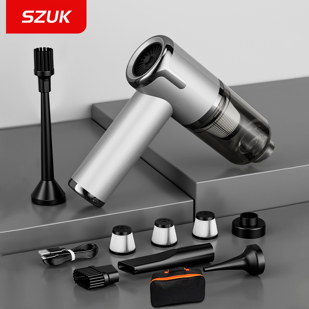 SZUK 車用掃除機 Powerfu ワイヤレスポータブルクリーニングマシン キーボード用 ハンドヘルドクリーナー 車および家電用
