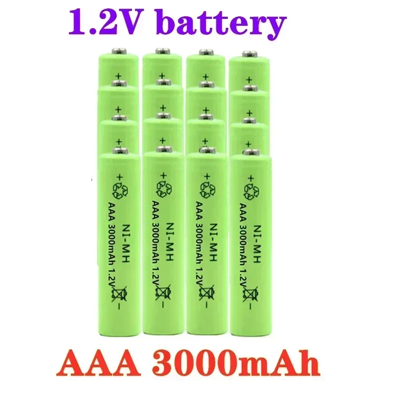 100% 新しい 1.2v ニッケル水素 AAA バッテリー 3000mah 充電式バッテリーニッケル水素電池 AAA バッテリー充電式リモコンおもちゃ