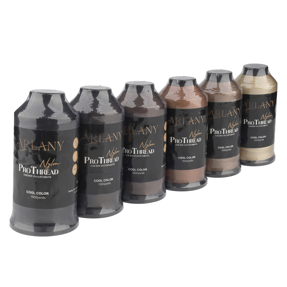 ARLANY 横糸ヘアエクステンションミシン糸 1500 ヤードナイロン結合糸ハンドル織りウィッグ作成縫製横糸エクステンション