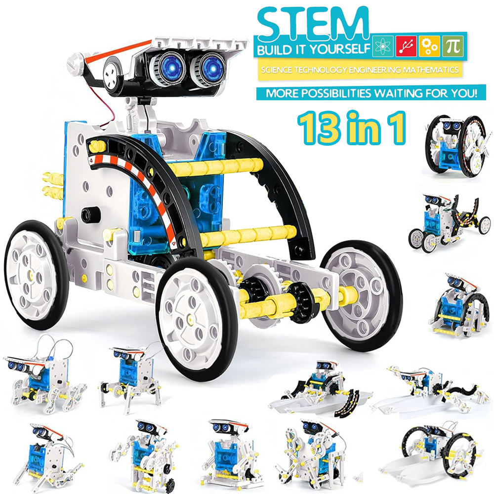 最新の 13 で 1 ソーラーロボットキット STEM 教育玩具 DIY 科学実験技術ガジェット子供のための電気ソーラーロボット