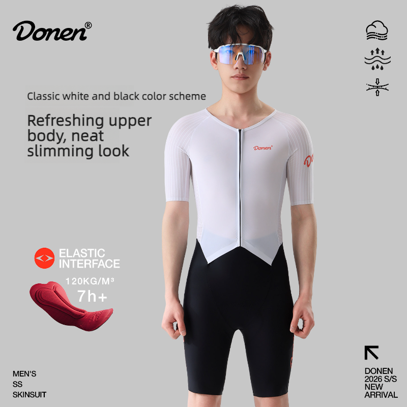 DOENEN 春夏メンズ サイクリング ジャンプスーツ – 新着: 軽量プロフェッショナル ロード サイクリング コンペティションおよびトレーニング ショートパンツ