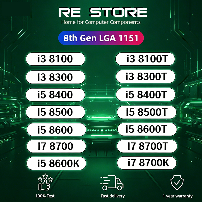 送料無料 i3 8100 8300 i5 8400 8500 8600 i7 8700 8100T 8300T 8400T 8500T 8600T 8700T 8600K 8700K コア第 8 世代 LGA 1151