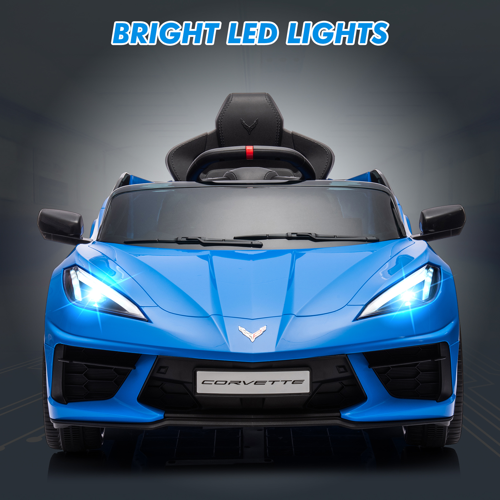 子供用12Vライドオンスポーツカー、リモコン付き電動おもちゃの車、ビジュアルダッシュボード付き幼児用四輪車、音楽