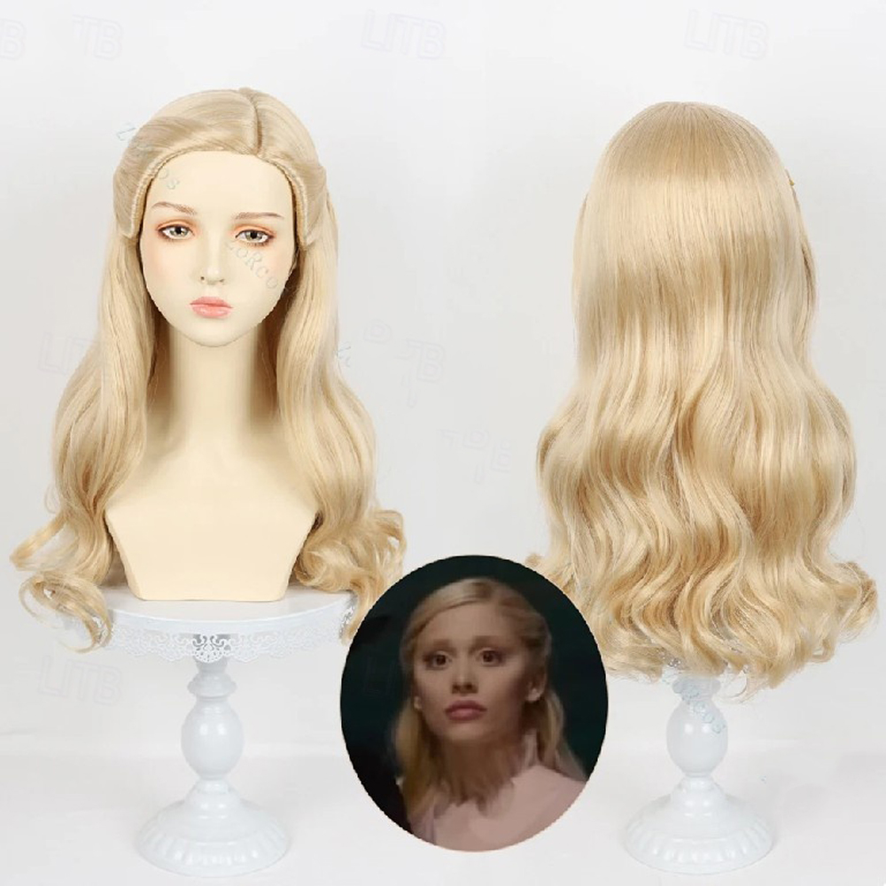 HAIRJOY 人工毛コスプレかつら映画邪悪なグリンダコスプレかつら衣装大人女性ハロウィンロールプレイかつらカービナル