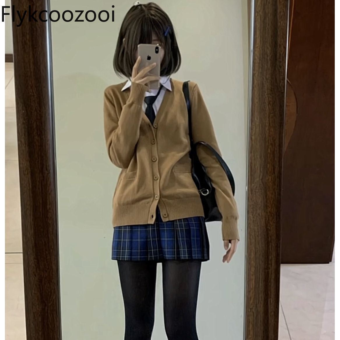 ソリッドカラーオールマッチ制服学生 V ネックニットカーディガンかわいい日ソフト長袖セータープレッピースタイルニットトップス