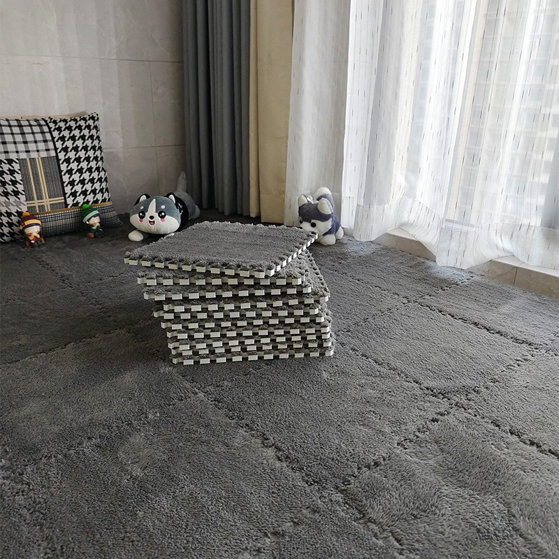 10 個 30*30 センチメートルクリエイティブぬいぐるみパズル泡フロアマットパズルカーペット暖かいプレイマット連動運動タイルふわふわエリアラグ