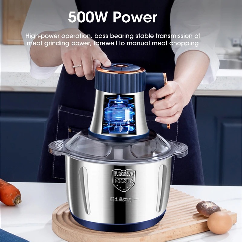 電気肉グラインダー 5L 304 ステンレス鋼フードクラッシャー多機能野菜スライサーチョッパーミンサーベビーフードプロセッサー