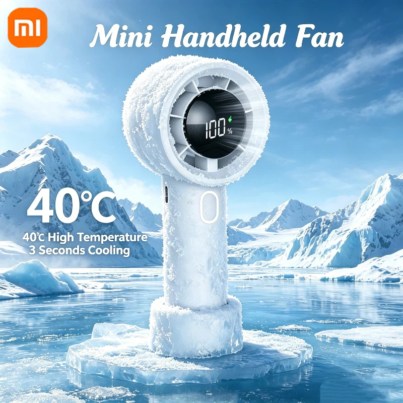 Xiaomi MIJIA 新しい USB 高速ハンドヘルドファン 100 ギアデジタルディスプレイ無段階速度調整ポータブルミニ冷却ファン