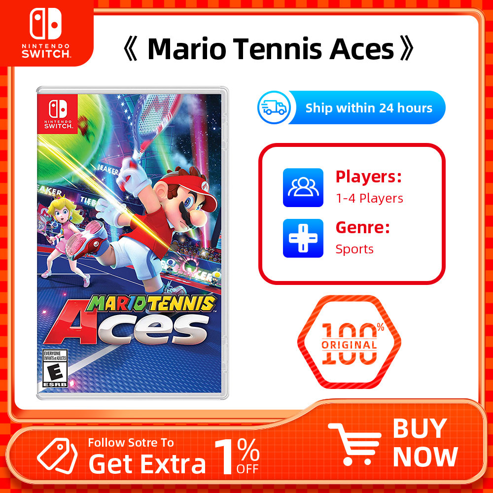Nintendo Switch - マリオテニス エース - 100% 公式オリジナル物理ゲームカード アドベンチャー ジャンル、Switch OLED Lite 用