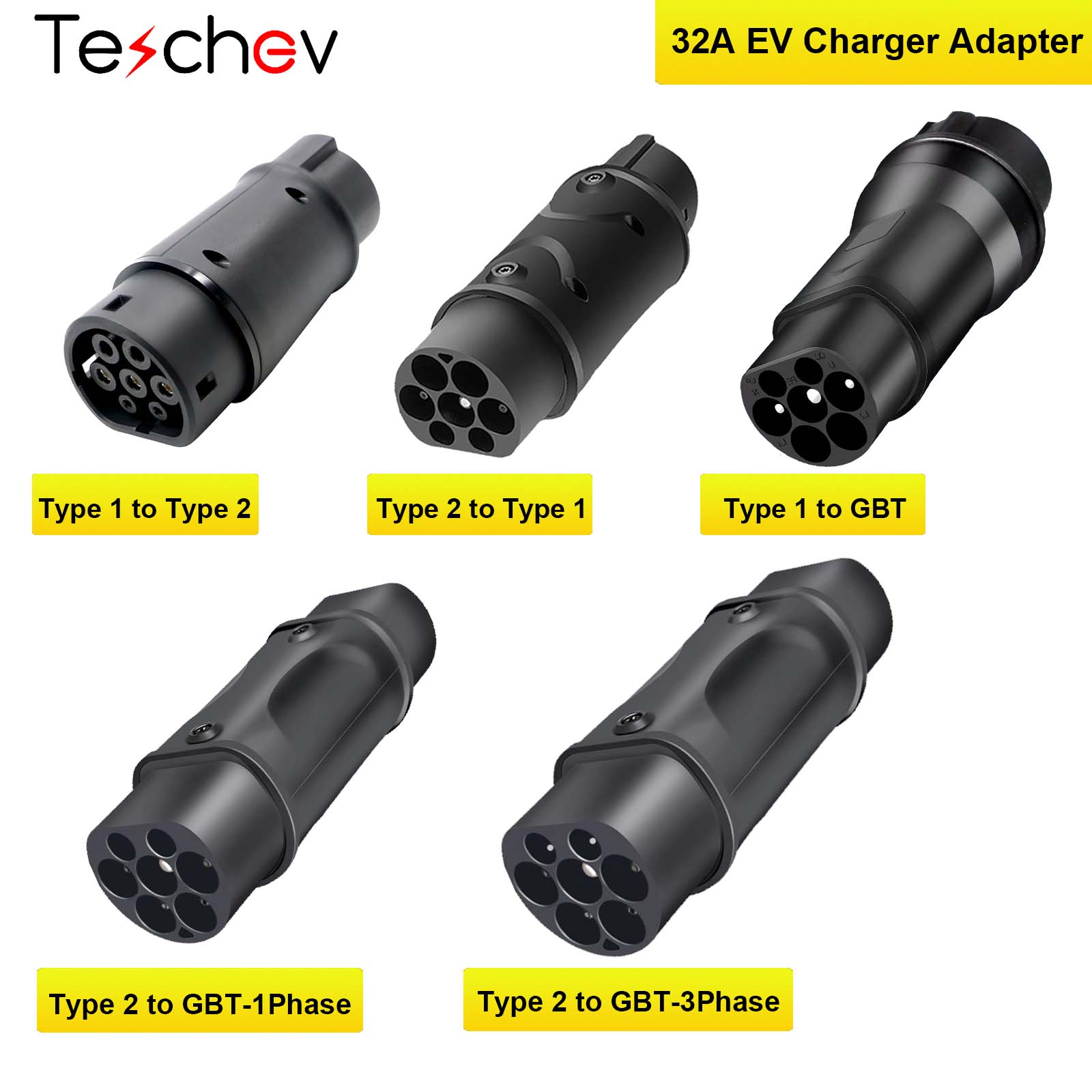 EV 充電器アダプタ コンバータ タイプ 1 からタイプ 2 EV SAE J1772 タイプ 1 から GBT タイプ 2 からタイプ 1 電気自動車用 EV 充電器コネクタ