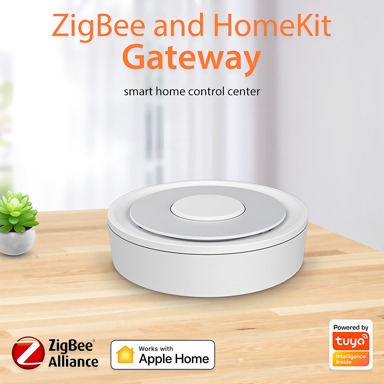 Tuya Smart HomeKit と ZigBee 2-IN-1 デュアルモード有線ゲートウェイ ハブ ホーム コントロール システムは Apple ホームと連携します