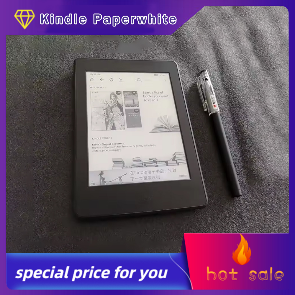 中古オリジナル バックライト付き 暗闇で読む 6インチ インク 電子インク 電子ブック Kindle Paperwhite 6th 電子ブック リーダー 2GB livro サポート TXT、PDF