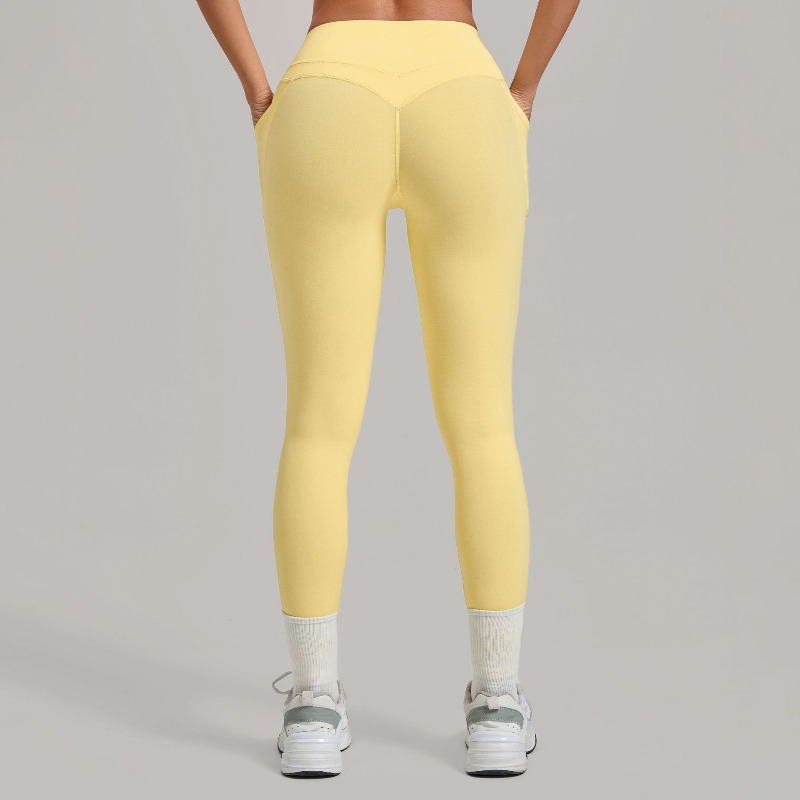 女性のシームレスヨガレギンスパンツスポーツフィットネスヒップリフトハイウエストトレーニングパンツトレーニングワークアウトジムレギンス
