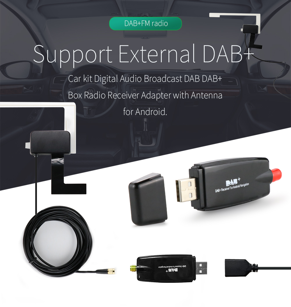 DAB BOX カーモニター、DAB をサポートする OSSURET ブランドのメディアプレーヤーにのみ適しています