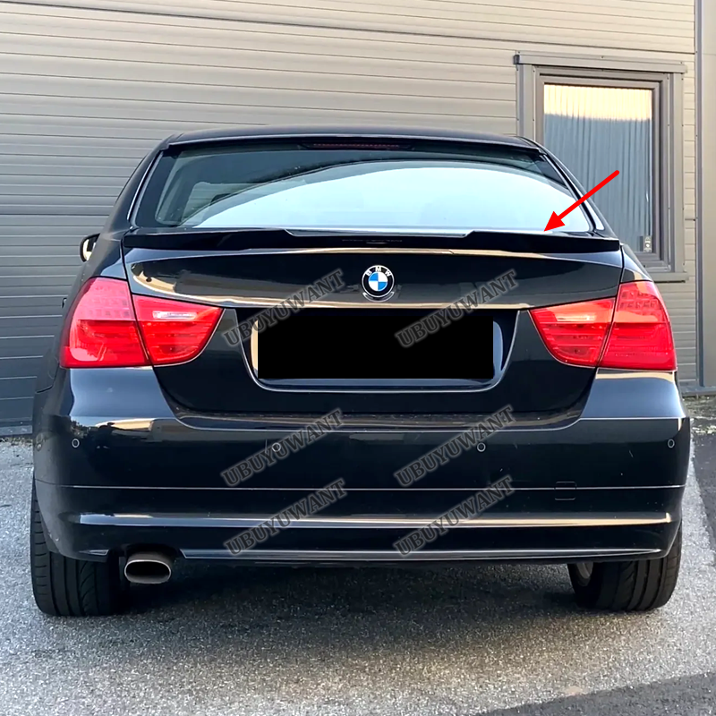 テールトランクスポイラー BMW 3 シリーズ E90 サルーン 316d 318i 325d 335d 2005-2012 M4 スタイルリアトランクブーツスポイラー光沢のある黒