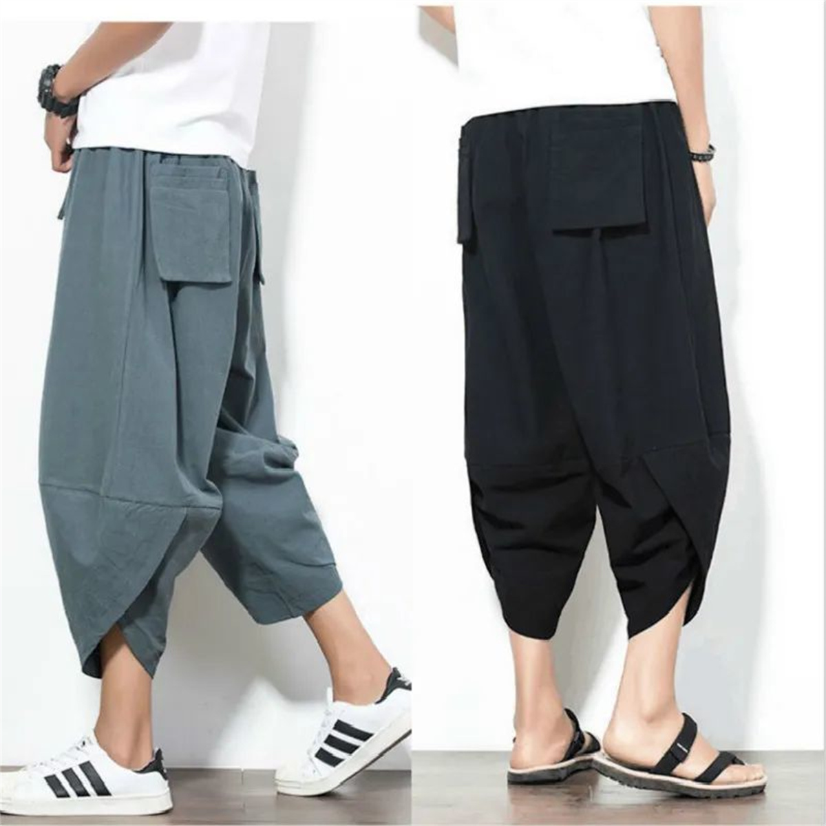 Streetwear Cross Pants Men’s Harajuku Casual Harem Pants Male Baggy High Quality Jogger Sweatpants Woman Large Size Summer Men