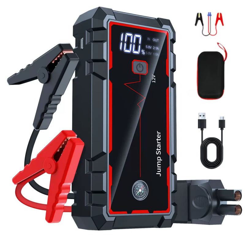 5000A 12V 車ジャンプスターター 8-10L ガソリンディーゼル用、20001-30000mAh バッテリーブースター、自動車修理、ポータブル自動運転エマージ用