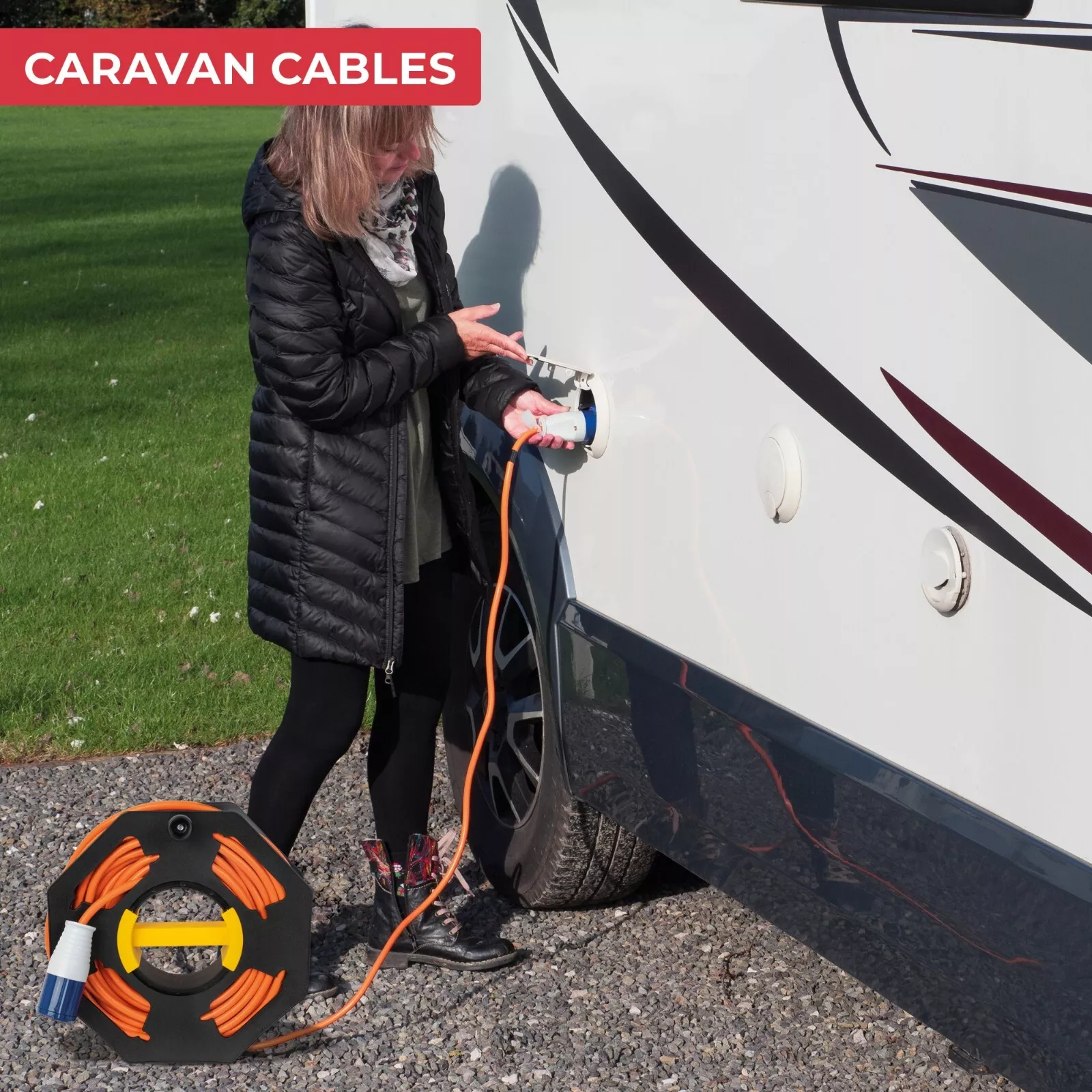 RV ローリングラインディッシュ実用的なケーブル Tidy リールケーブル収納ホイールビッグハンドルクランクコード収納キャンピングカーキャラバンキャンピングカー用