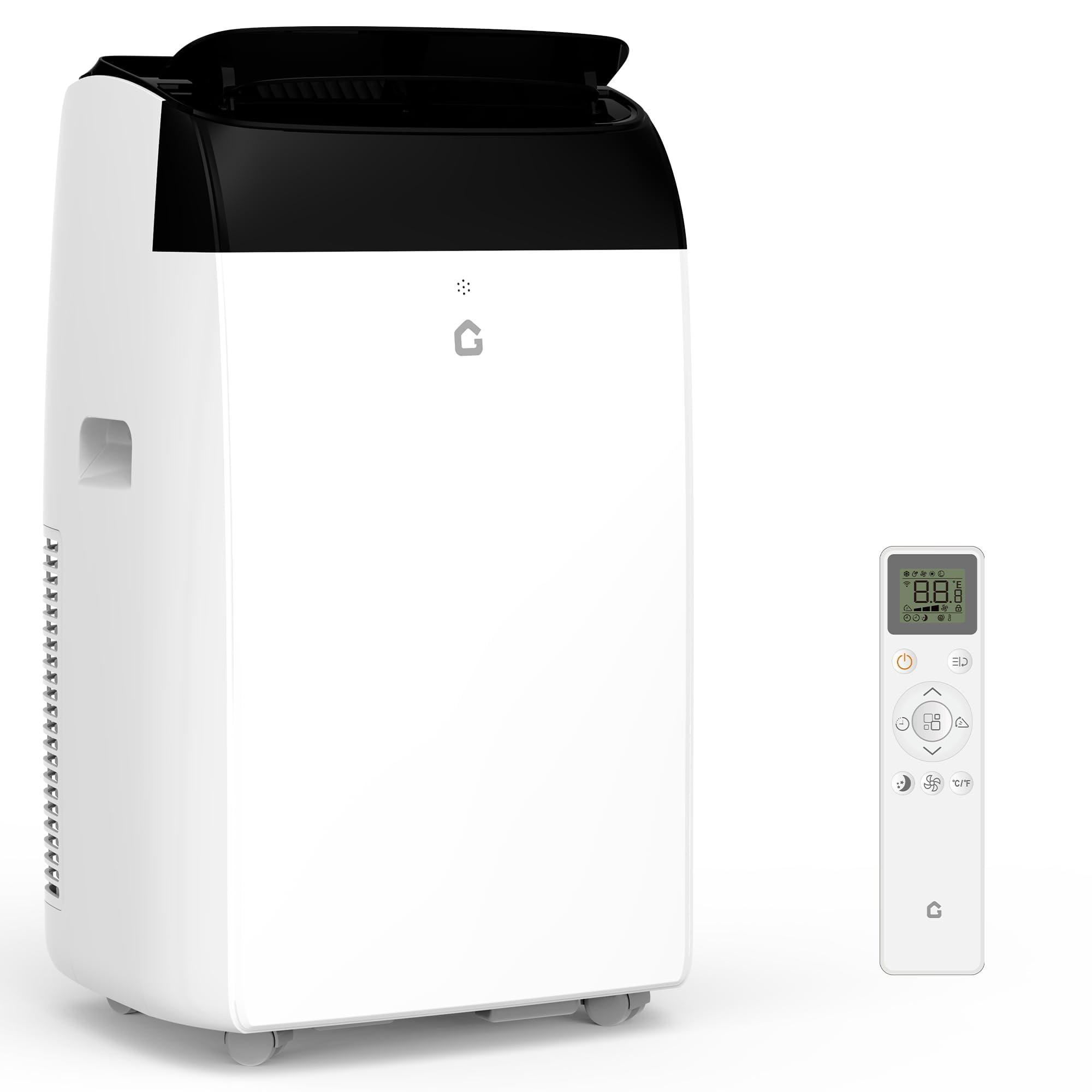 12000 BTU ポータブルエアコン、3-in-1 冷却/除湿/ファン、最大 550 平方フィート冷却、50dB 静音、24 時間タイマーリモコン、寝室、リビングルーム、オフィス用ウィンドウキット