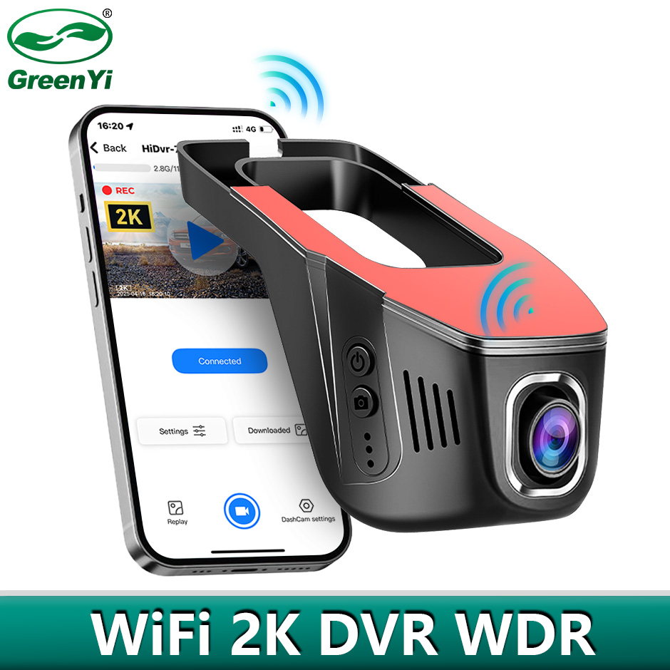 GreenYi 5G WiFi 2K フル HD ダッシュカム 車 DVR 運転ビデオレコーダー 24H 駐車モニター ナイトビジョン ループ録画 すべての車に対応