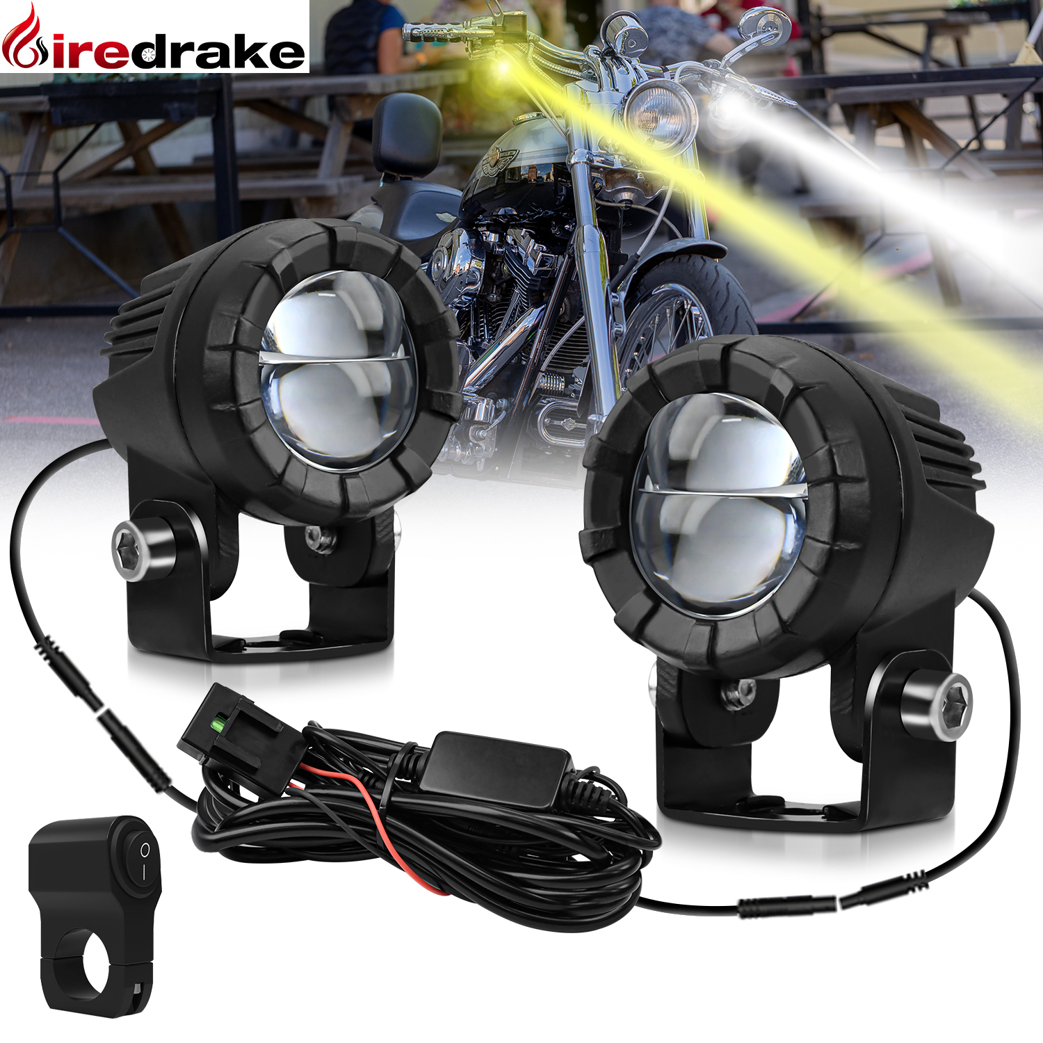 オートバイ 140 ワットスーパーパワードライビング高/低フォグランプ 3000k/4500k/6000k 灯台スポットライト ATV トラックダートバイク SUV UTV