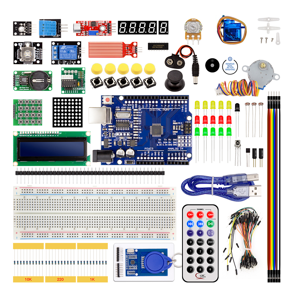 完全なスターター キット プログラミング学習キット Arduino UNO R3 用 40 プロジェクト スターター キット オンライン チュートリアル DIY 電子キット