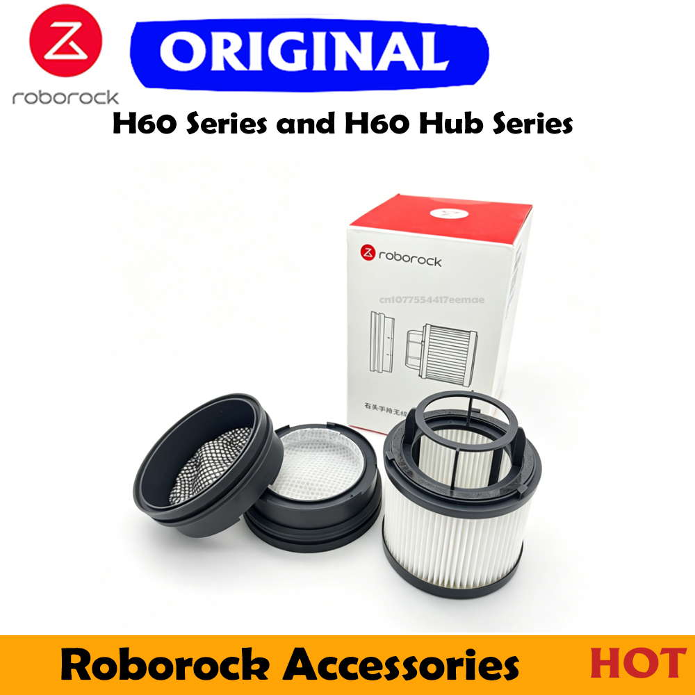 オリジナルroborock H60シリーズおよびH60ハブシリーズ洗えるフィルターアクセサリースティック掃除機交換フィルター部品