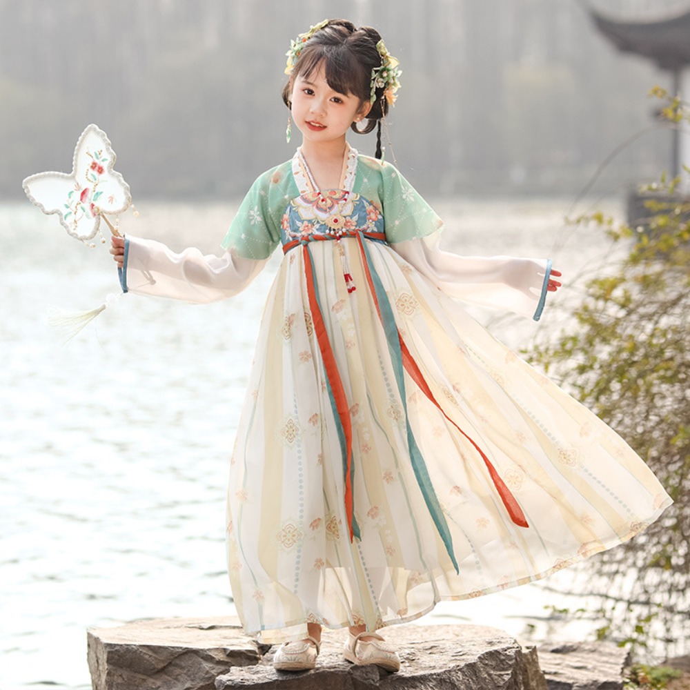 Fairy Kids Clothes Vintage Elegant Chinese Hanfu Girl Dress Cosplay Stage Performance Costumes Dance Wear Children Clothing