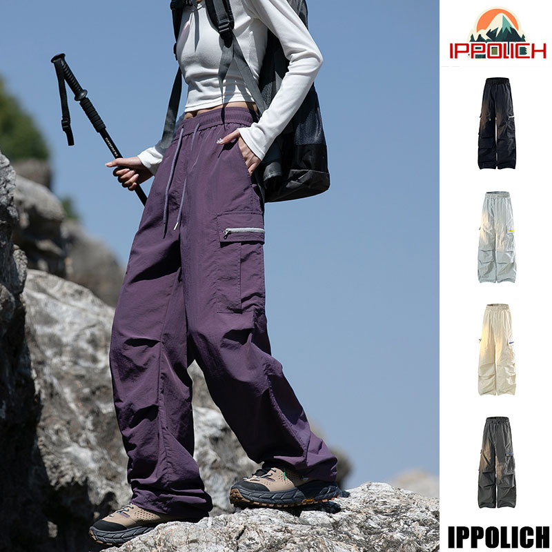 女性ハイキングパンツ屋外防水ジッパーポケット登山パラシュートパンツ秋通気性キャンプサイクリングパンツ