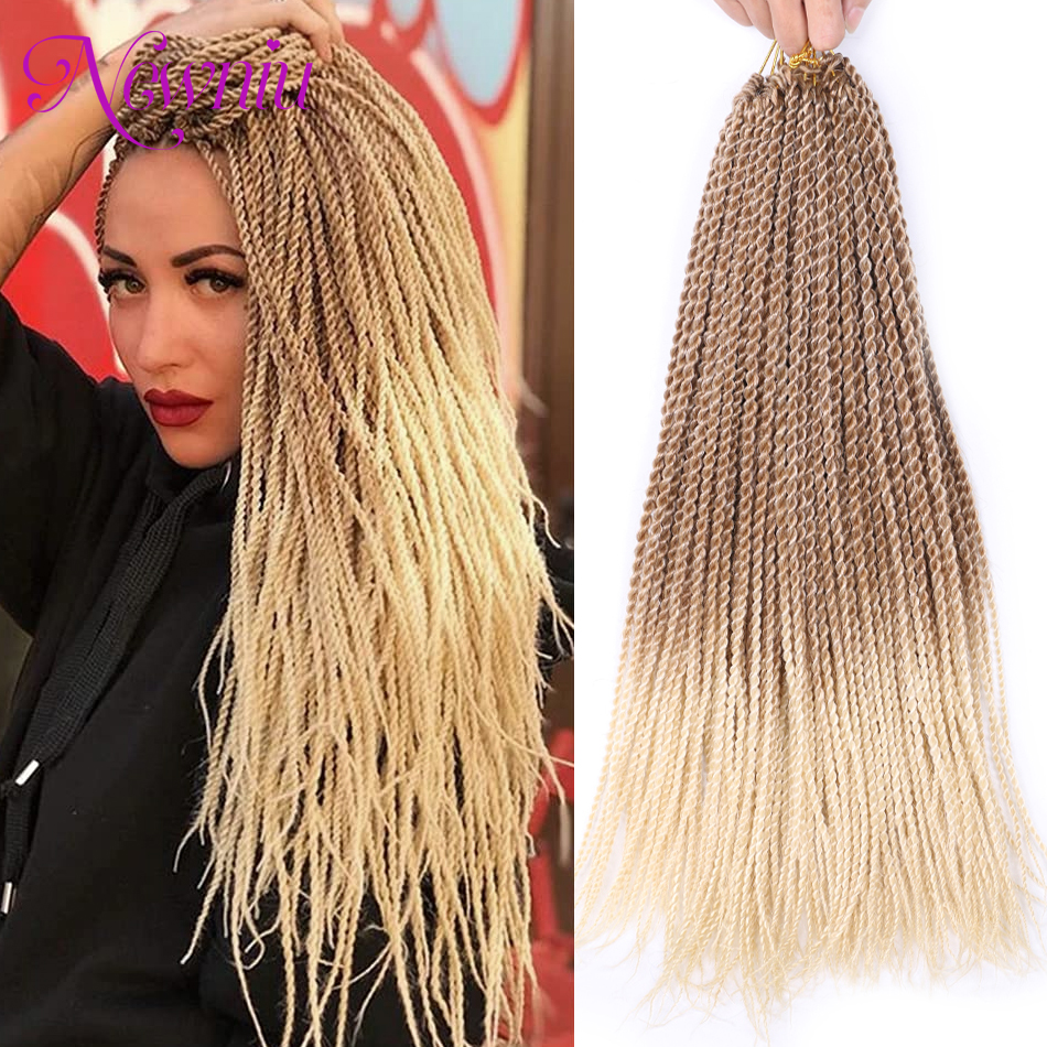 合成セネガルツイストヘアエクステンションかぎ針編みヘア三つ編みセネガルオンブル編み髪かぎ針編み三つ編みヘアボックス三つ編みヘア
