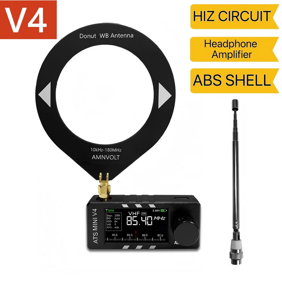 AMNVOLT V4 ATS MINI SI4732 ラジオ ALL バンド DSP ラジオ FM AM SSB LSB USB レシーバー、内蔵 Hi-Z ヘッドフォンアンプ回路