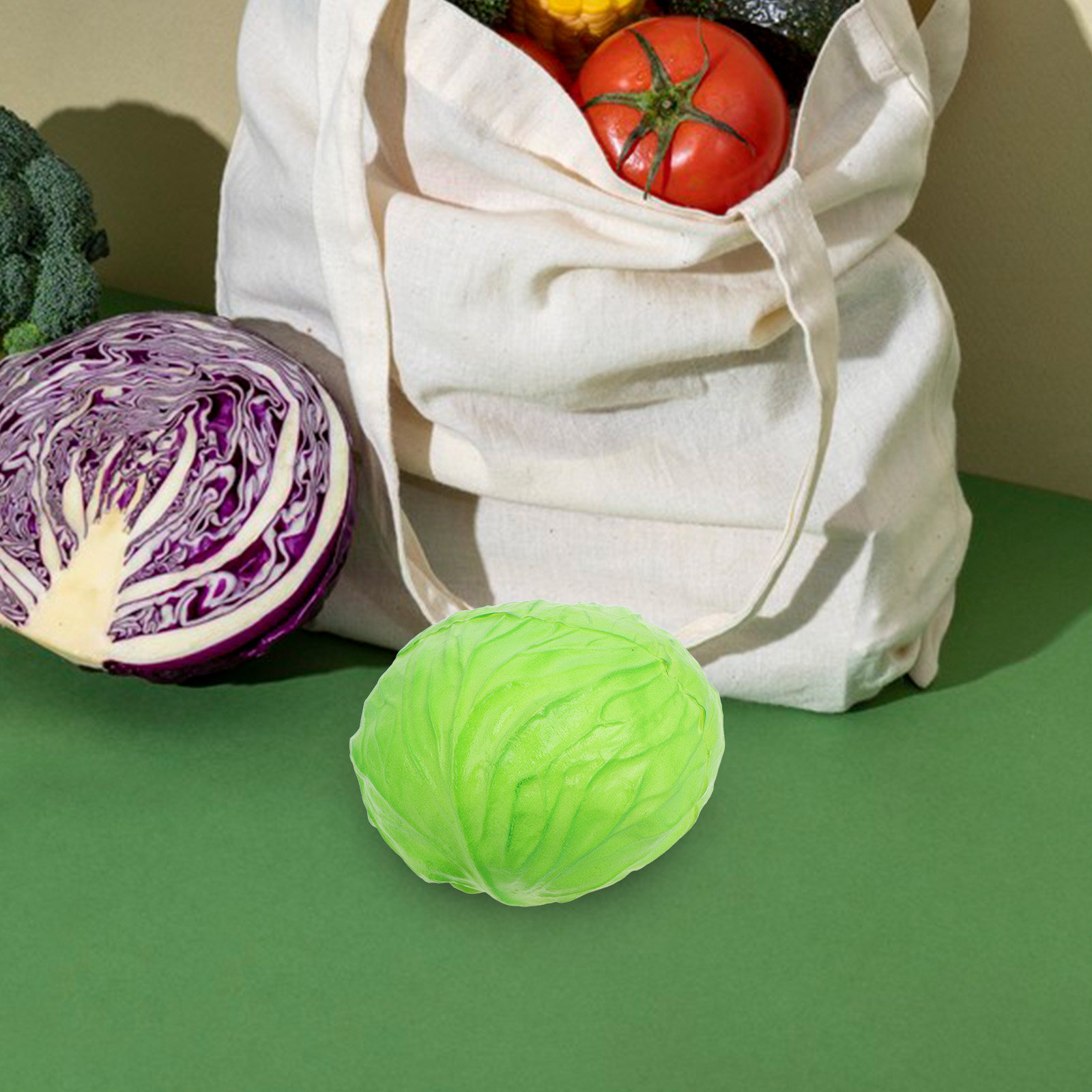 1 個リアルな偽キャベツ飾りリアルな野菜の装飾キッチンディスプレイアート参照食品教育ウィンドウセットアップホーム