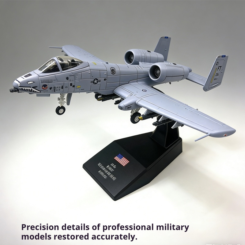 1/100 スケール 米国 A-10 サンダーボルト II イボイノシシ攻撃機 ダイキャストメタル航空機モデル – 男の子への収集価値のあるギフト