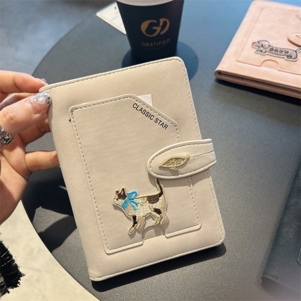 漫画の動物デザイン RFID パスポートカバー防水素材チケットクランプかわいいパスポートカバー刺繍犬