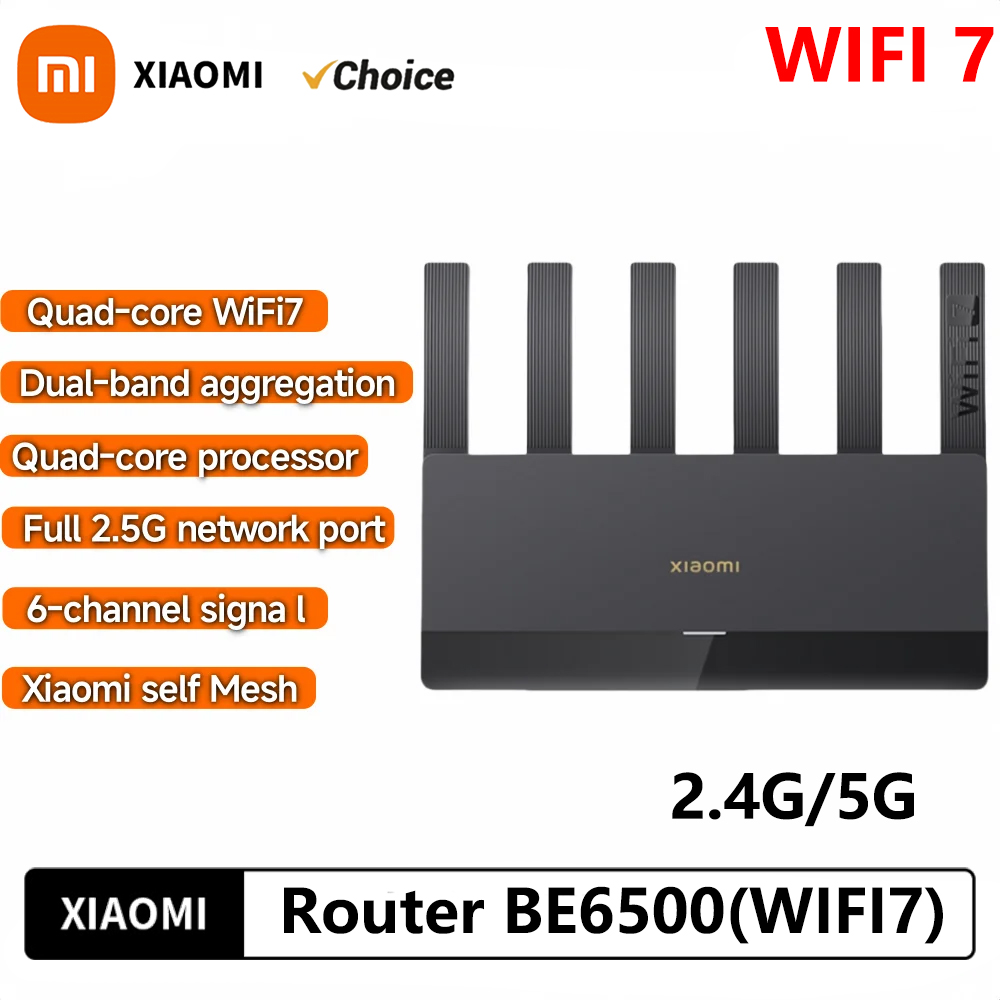 新しい Xiaomi ルーター BE6500 WiFi 7 6500M フル 2.5G ネットワーク ポート 4 コア クアルコム プロセッサー loT スマート リンケージ ネットワーク セキュリティ ホーム -