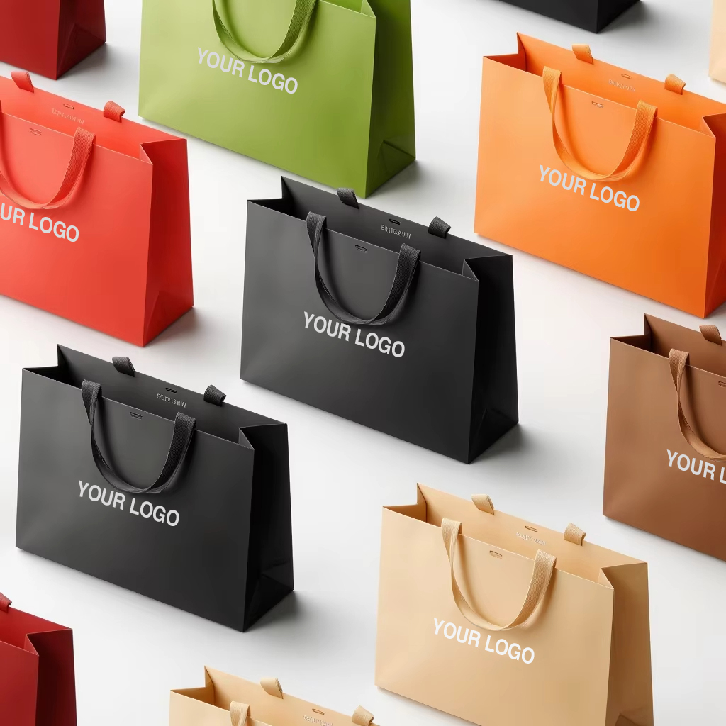 Custom Printed Luxury Paper Bag Luxury  Gift Paper Bags OEM Logo Handbag Shopping Bag