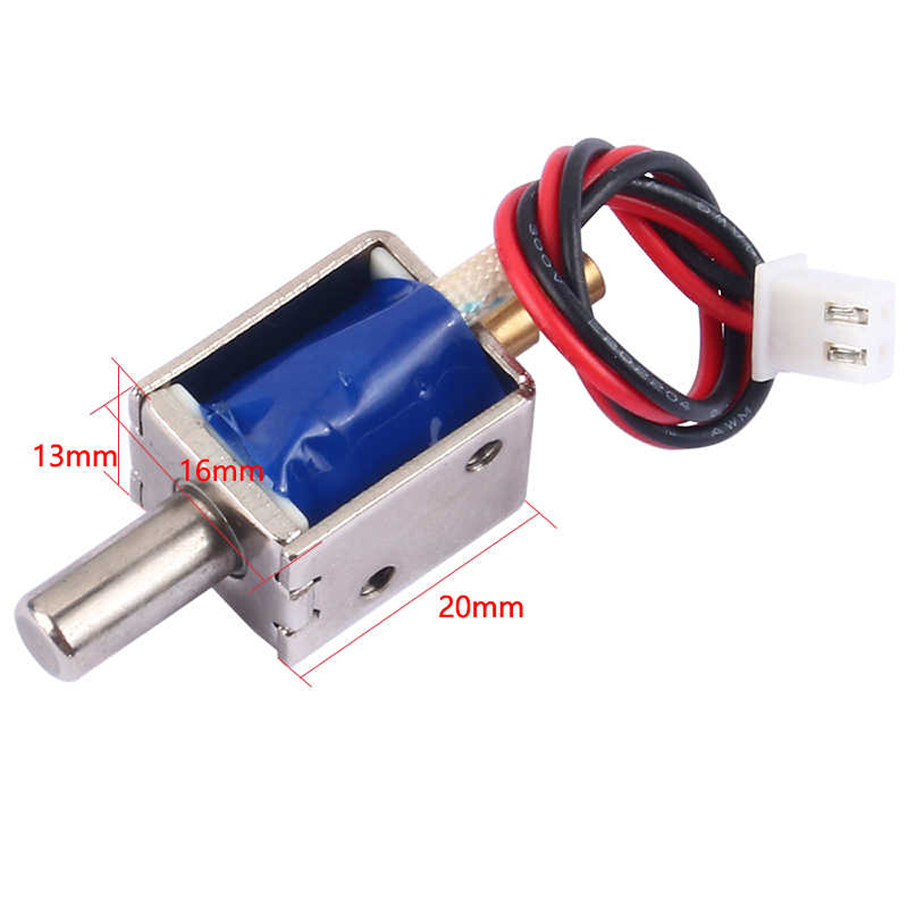 LY-032 DC12V Mini Electric Lock Push-pull Round Mouth Solenoid Valve Electric Bolt Lock Solenoid Lock Electromagnetic Valve Lock