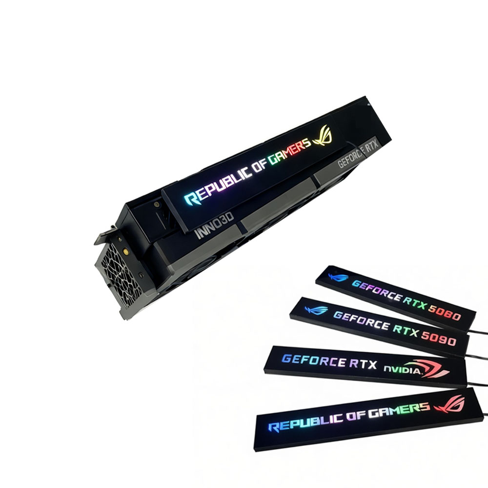MOD ARGB GPU サイドパネル 5090 5080 4090 グラフィックスカード装飾照明ボード 5V 3PIN ARGB オーラ同期 PC 改造水クーラー