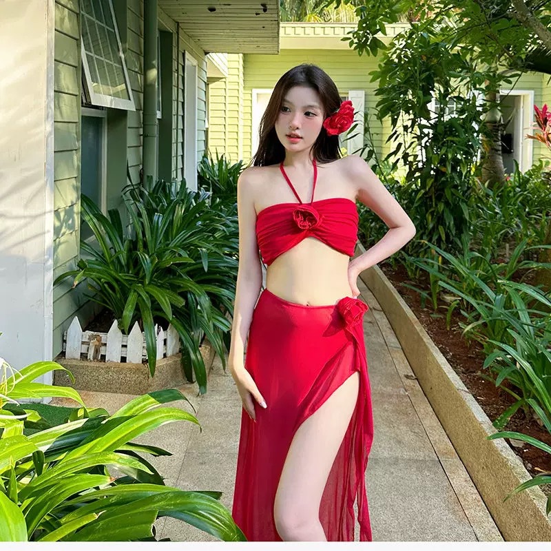 ビキニ セット インビジブル プッシュアップ V カット スモール ラージ バスト 水着 夏 休暇 痩身 セクシー ピュア シック インフルエンサー ビーチ リゾート