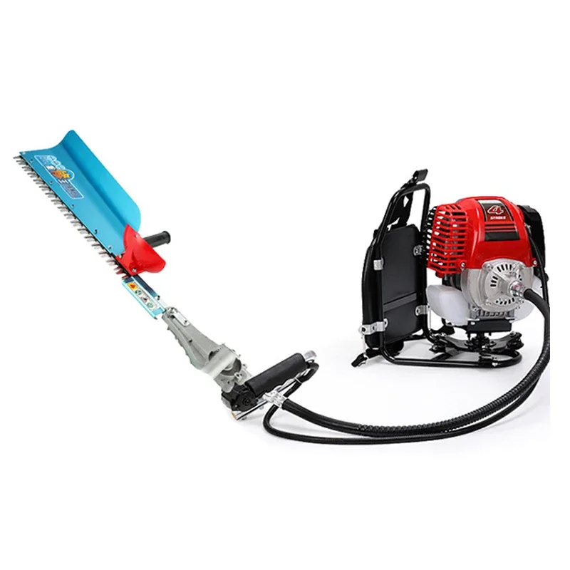 バックパック 2 ストローク ダブルブレード ライト ヘッジ トリマー 78CC - ティー ツリー トリマーと庭の太い枝トリミング電動ツール