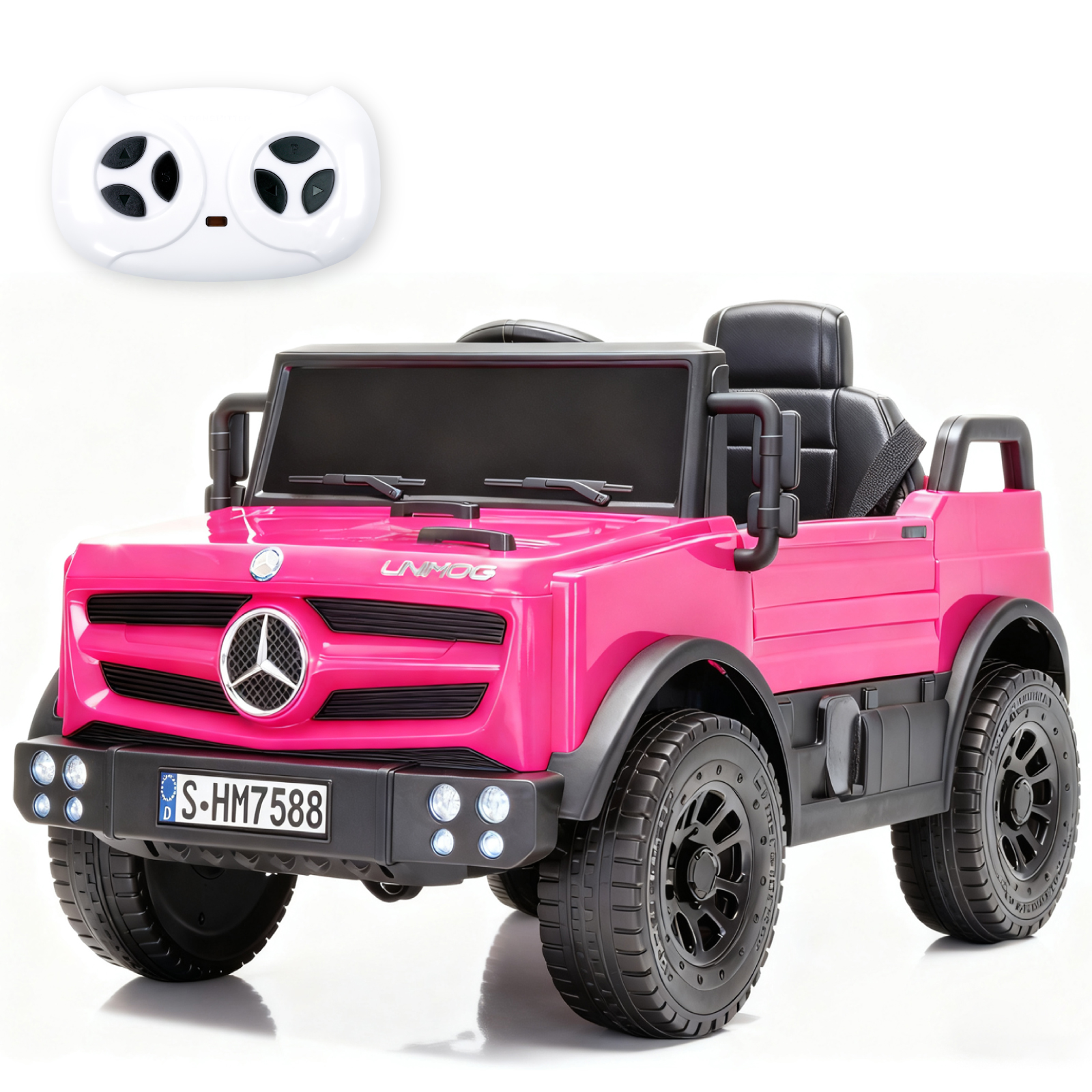 12V メルセデス・ベンツ ウニモグ 子供用乗用車 |リモコン、LEDライト、音楽プレーヤー