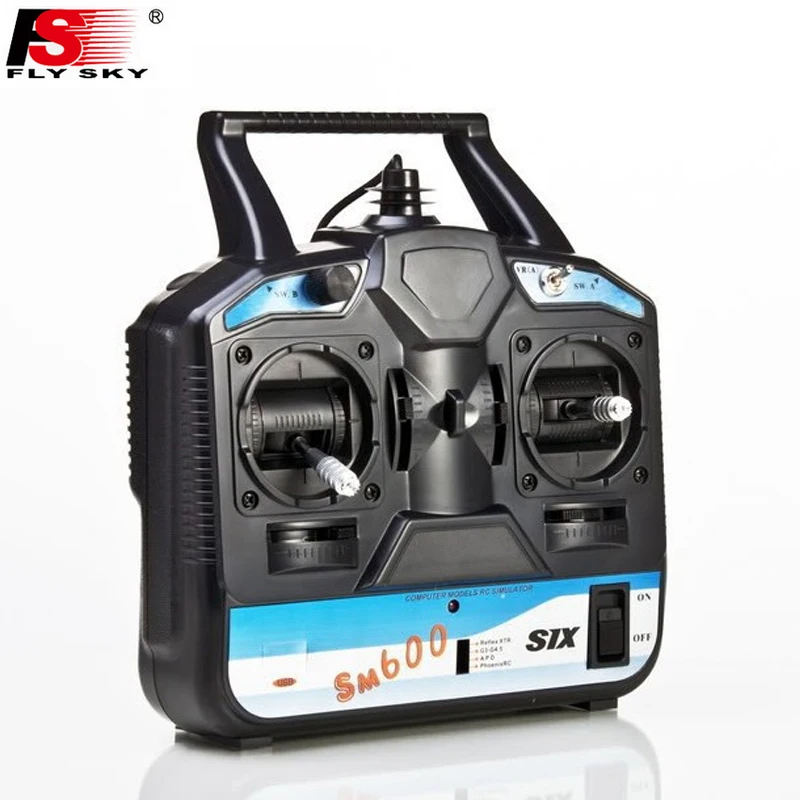 Flysky FS-SM600 RC SM600シミュレーター開始 6チャンネルフライトシミュレーター G4/G3.5 / Phoenix 2.5/XTR5.0 MODE1 (右手スロットル)