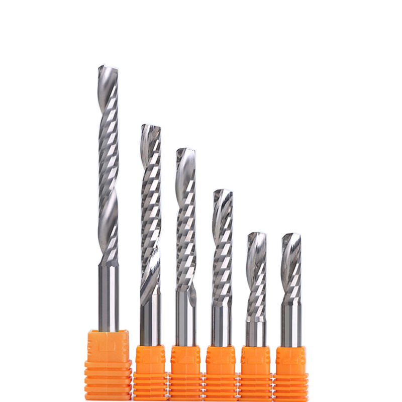 10 個エンドミルシングルフルートスパイラル CNC ルータービット 1 フルートフライスカッターシャンク 3.175 ミリメートル 4 ミリメートル 5 ミリメートル 6 ミリメートルアクリル PVC ツール