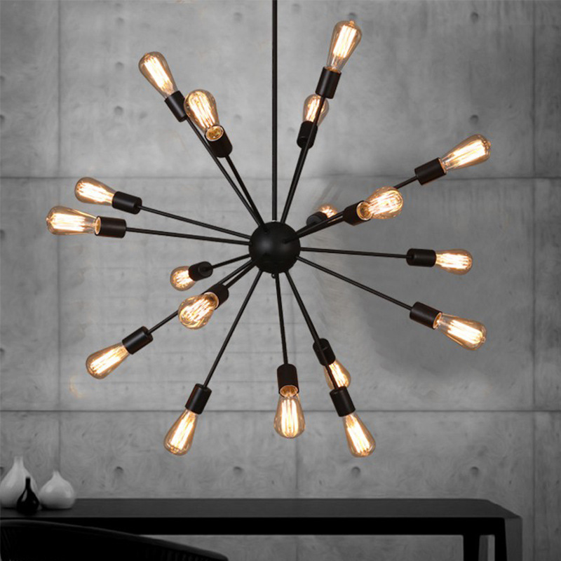クリエイティブヴィンテージレトロ Led 屋内シャンデリアロフトインダストリアルスタイルレストランキッチンリビングルームアイアンライト器具ランプ装飾