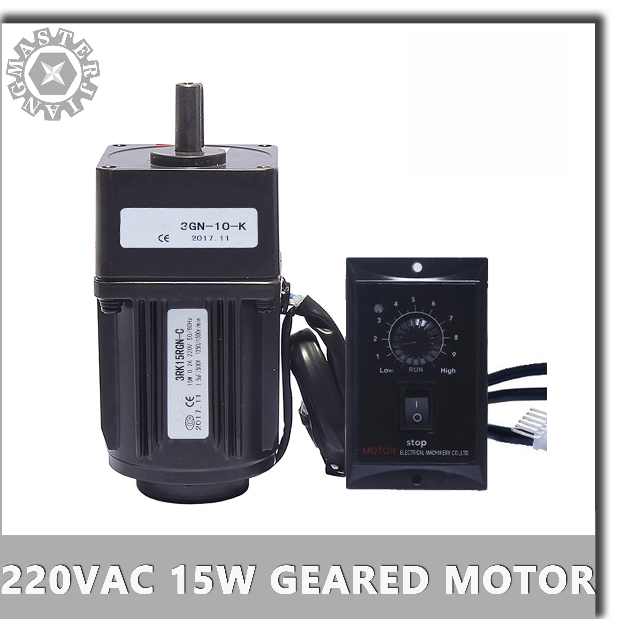 1:3-1:300 415-5RPM 220V 15W AC リバーシブルギア 3RK15GN-C 可変速モーター AC 減速機モーター ギヤードモーター